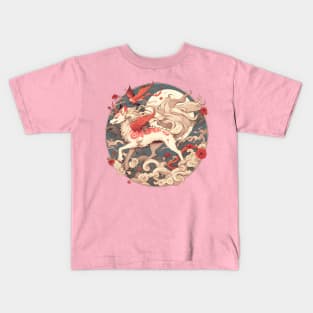 kitsune fox Kids T-Shirt